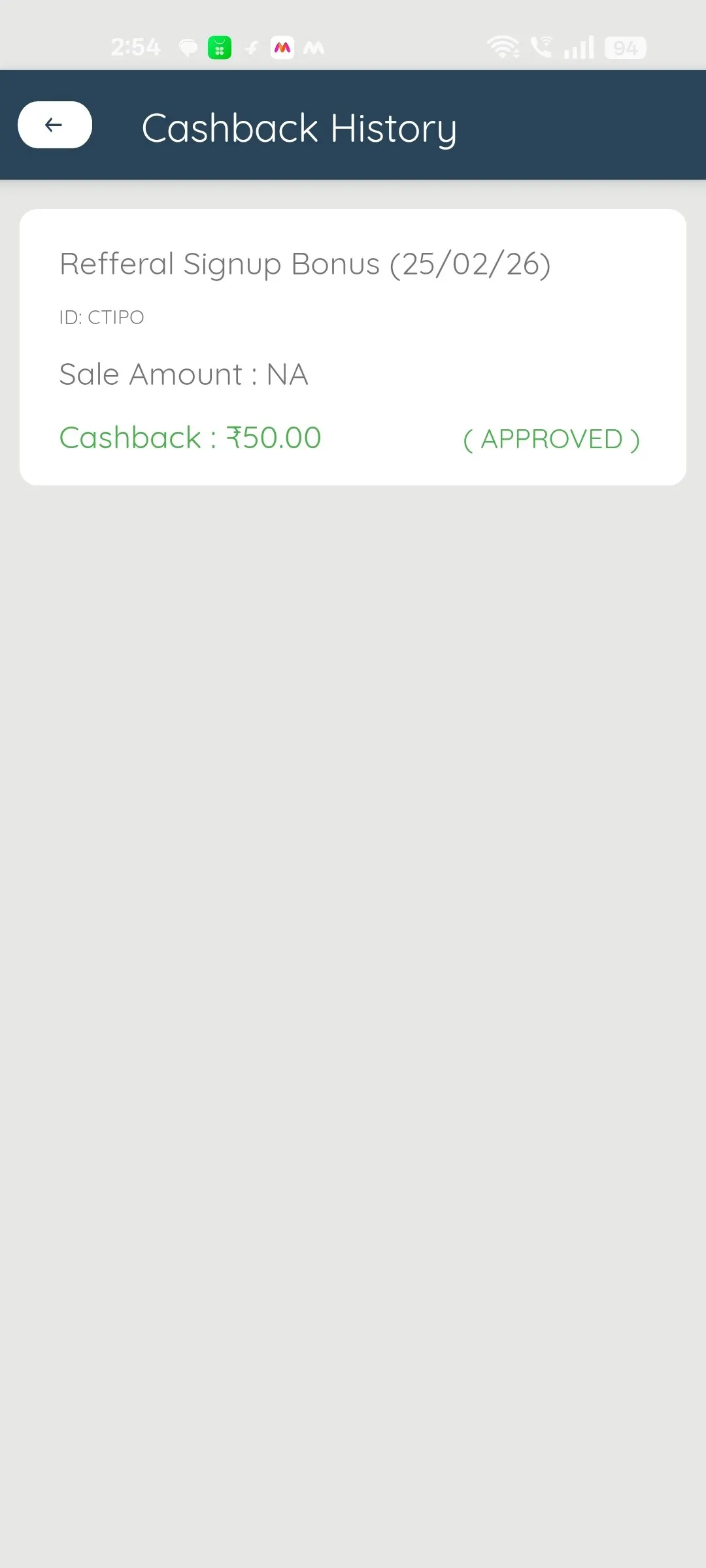 refer and earn cashback payment proof 2026