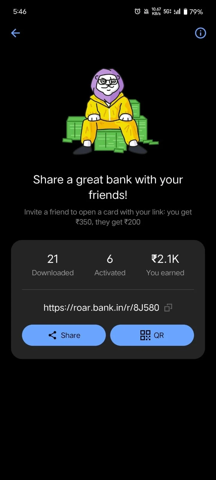 refer and earn proof 2100 rupees earning app referral income india
